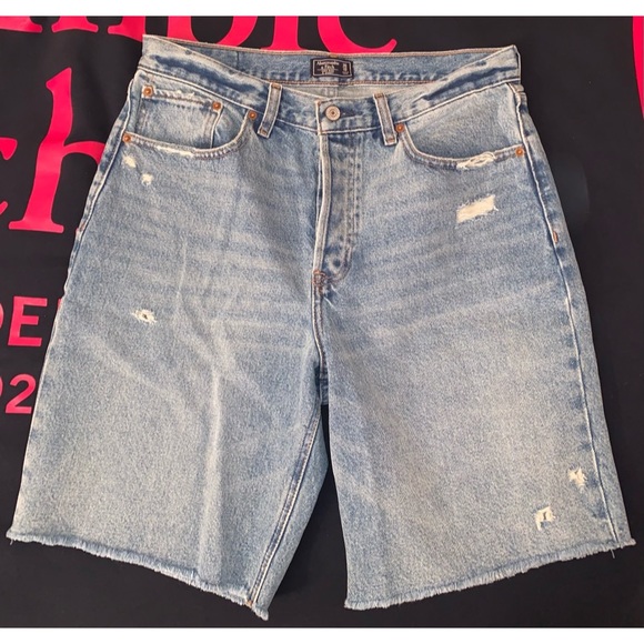 Abercrombie & Fitch Pants - 💌 ♡ NWOT A&F High Rise Long Denim Shorts ♡